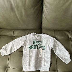 Okie Dokie Gray and Green 'Best Brother' Sweatshirt